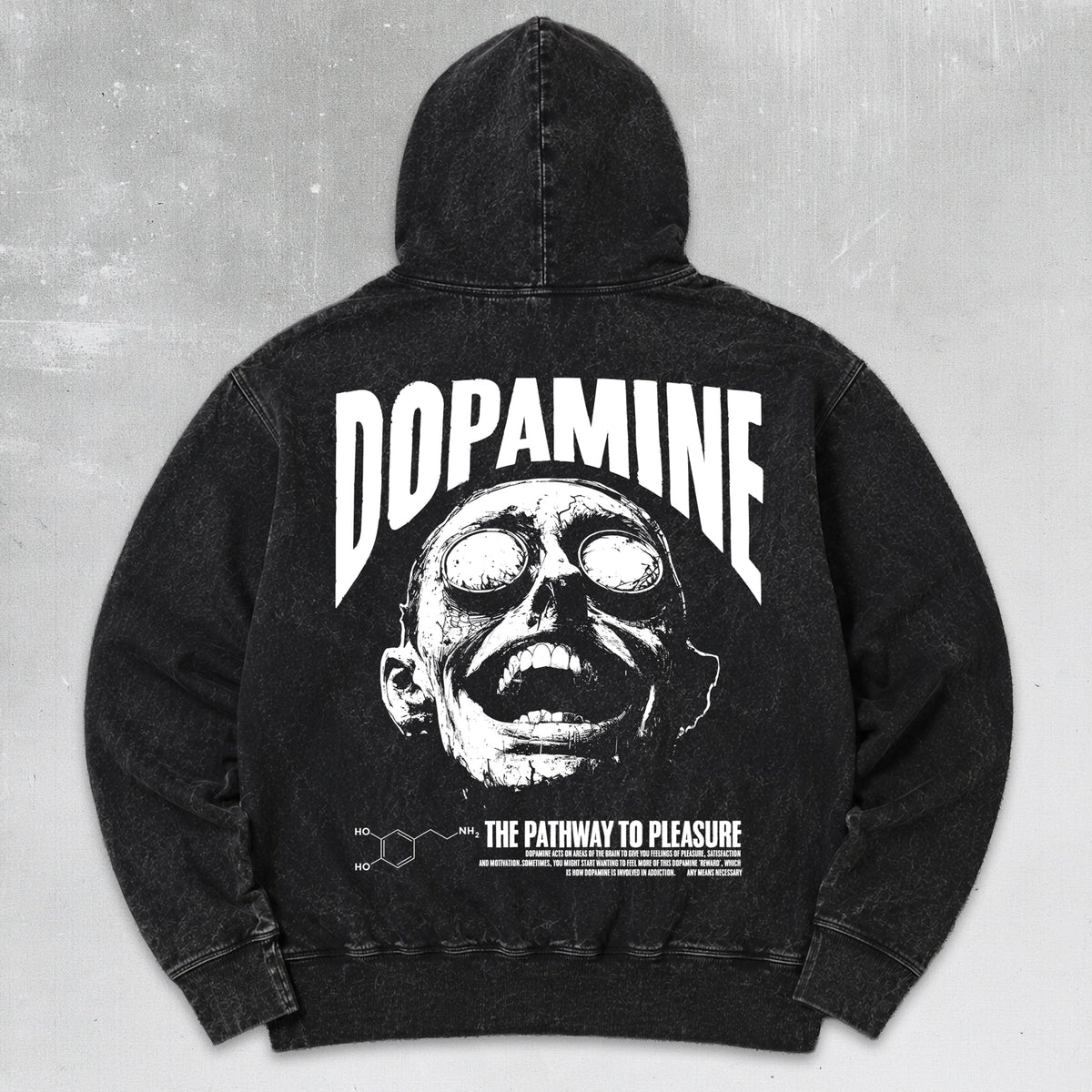 Dopamine Pullover Hoodie Vintage Black