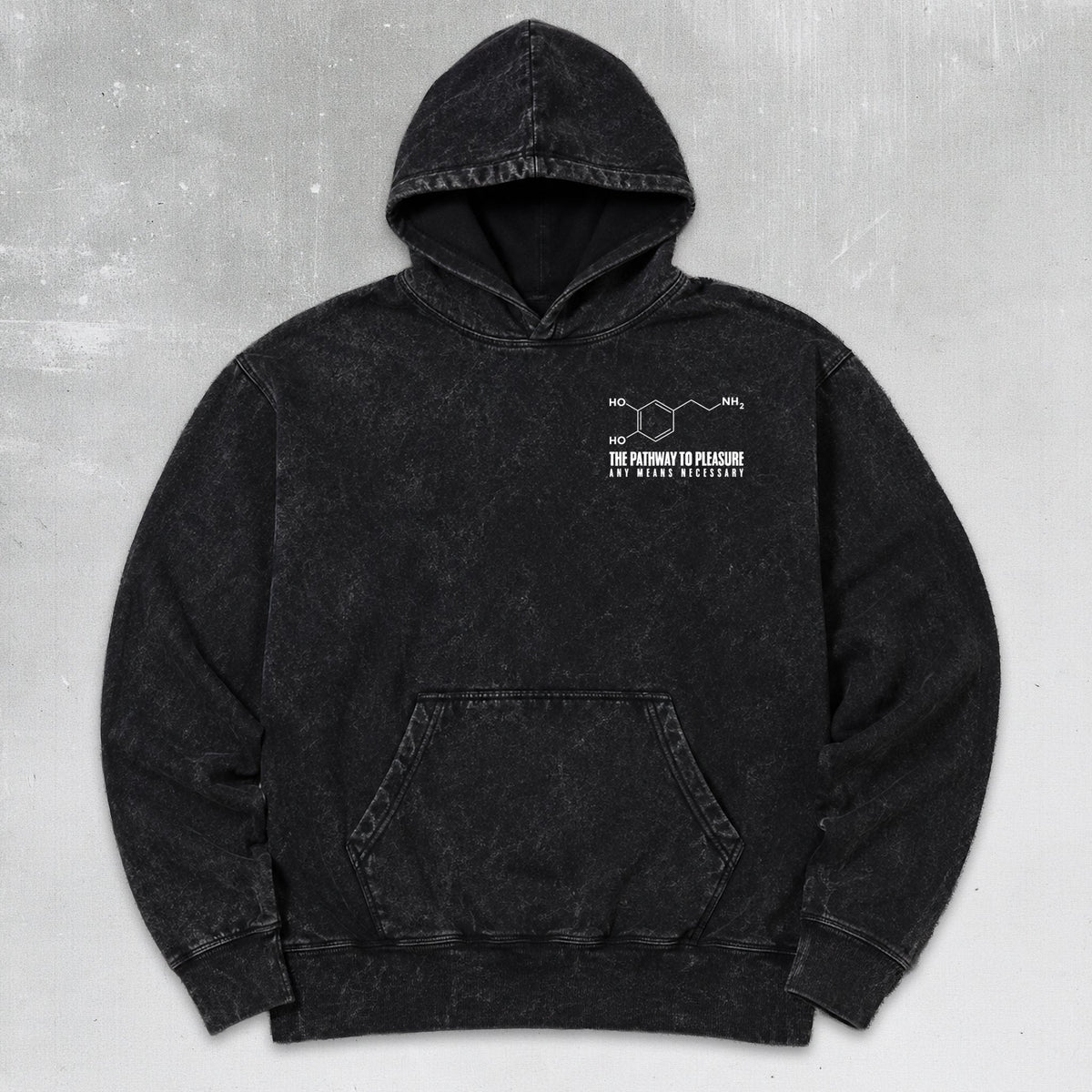 Dopamine Pullover Hoodie Vintage Black